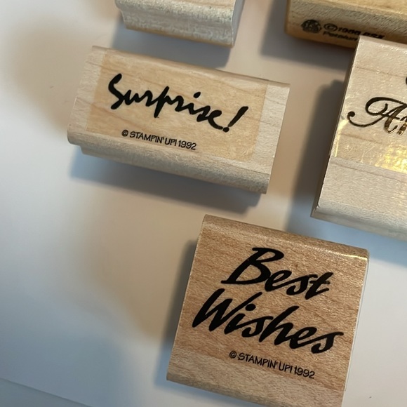 Set of 5 Greeting Card stamp Sayings, Congratulations, Happy Anniversary - Picture 3 of 5